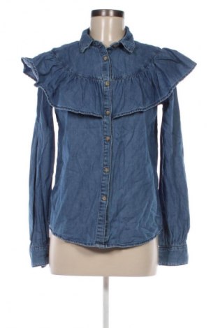Γυναικείο πουκάμισο Bershka, Μέγεθος S, Χρώμα Μπλέ, Τιμή 6,99 €