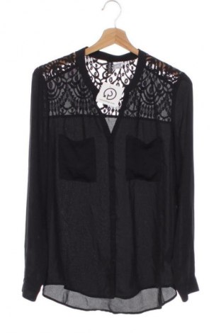 Dámska košeľa  H&M Divided, Veľkosť XS, Farba Čierna, Cena  5,95 €