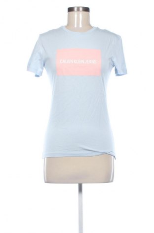 Damen T-Shirt Calvin Klein Jeans, Größe S, Farbe Blau, Preis € 17,39