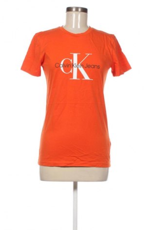 Damen T-Shirt Calvin Klein Jeans, Größe M, Farbe Orange, Preis € 26,99