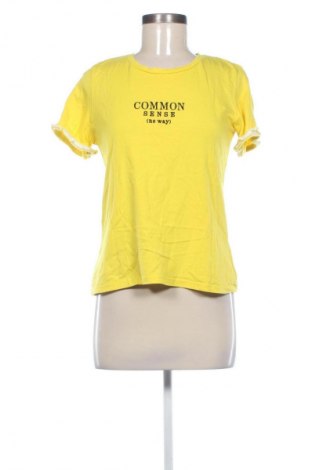 Γυναικείο t-shirt Defacto, Μέγεθος L, Χρώμα Κίτρινο, Τιμή 9,00 €