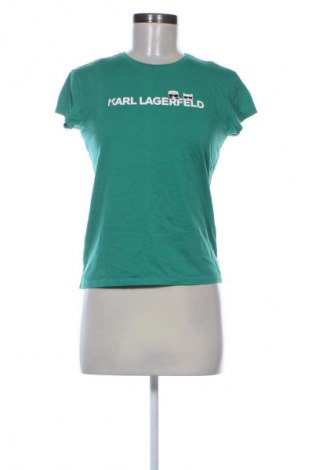 Γυναικείο t-shirt Karl Lagerfeld, Μέγεθος XS, Χρώμα Πράσινο, Τιμή 35,00 €