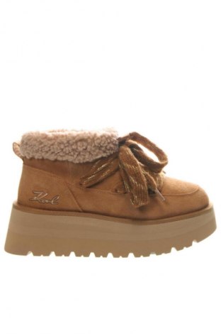 Damskie botki Karl Lagerfeld, Rozmiar 41, Kolor Brązowy, Cena 1 414,64 zł