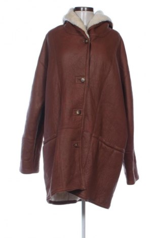 Δερμάτινο γυναικείο παλτό Unbranded, Μέγεθος XL, Χρώμα Καφέ, Τιμή 110,00 €