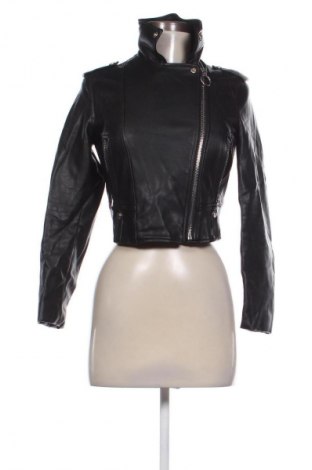 Damen Lederjacke Bershka, Größe XS, Farbe Schwarz, Preis € 30,00