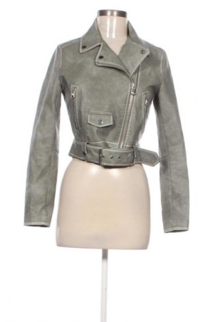 Damen Lederjacke Bershka, Größe S, Farbe Grün, Preis € 30,00