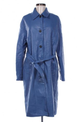 Geacă de piele pentru femei Bershka, Mărime L, Culoare Albastru, Preț 119,99 Lei