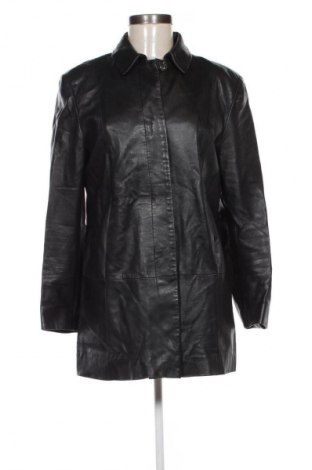 Дамско кожено яке Marks & Spencer, Размер M, Цвят Черен, Цена 53,68 €