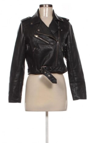 Дамско кожено яке Pull&Bear, Размер M, Цвят Черен, Цена 20,96 €