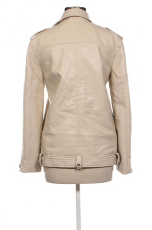 Дамско кожено яке Stradivarius, Размер S, Цвят Бежов, Цена 53,68 €