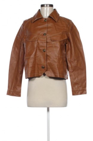 Γυναικείο δερμάτινο μπουφάν Unbranded, Μέγεθος L, Χρώμα Καφέ, Τιμή 16,99 €