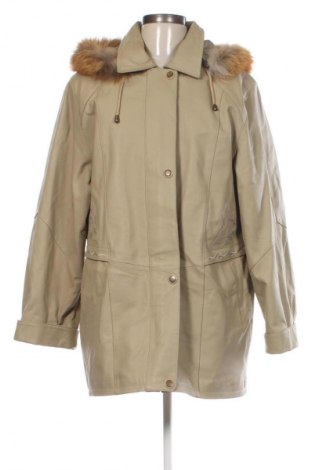 Дамско кожено яке Unbranded, Размер L, Цвят Бежов, Цена 41,41 €