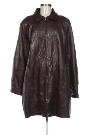 Γυναικείο δερμάτινο μπουφάν Unbranded, Μέγεθος XXL, Χρώμα Καφέ, Τιμή 55,99 €