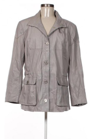 Γυναικείο δερμάτινο μπουφάν Unbranded, Μέγεθος M, Χρώμα Γκρί, Τιμή 55,99 €