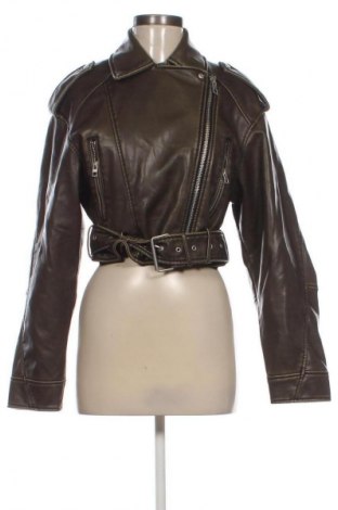 Damen Lederjacke Zara, Größe XS, Farbe Grün, Preis € 26,99
