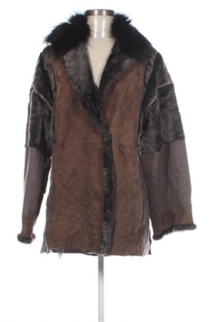 Δερμάτινο γυναικείο παλτό Unbranded, Μέγεθος XL, Χρώμα Καφέ, Τιμή 137,99 €