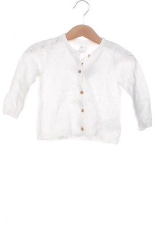 Kinder Strickjacke H&M, Größe 9-12m/ 74-80 cm, Farbe Weiß, Preis 9,00 €