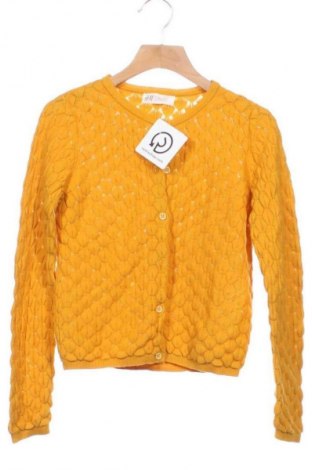 Kinder Strickjacke H&M, Größe 6-7y/ 122-128 cm, Farbe Orange, Preis 6,99 €