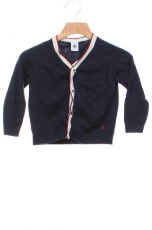 Kinder Strickjacke Petit Bateau, Größe 12-18m/ 80-86 cm, Farbe Blau, Preis 8,99 €