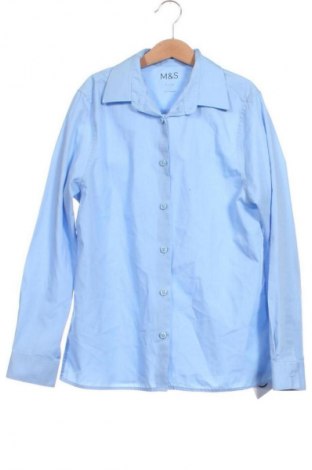 Kinderhemd Marks & Spencer, Größe 11-12y/ 152-158 cm, Farbe Blau, Preis 7,09 €