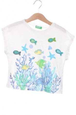 Kinder T-Shirt United Colors Of Benetton, Größe 3-4y/ 104-110 cm, Farbe Weiß, Preis 20,40 €