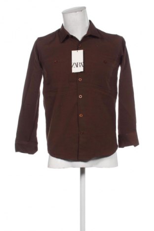 Herrenhemd Zara, Größe M, Farbe Braun, Preis € 19,99