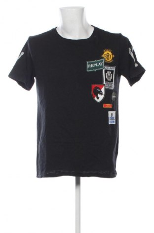 Męski T-shirt Replay, Rozmiar L, Kolor Czarny, Cena 112,29 zł