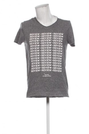 Męski T-shirt Review, Rozmiar L, Kolor Szary, Cena 37,99 zł