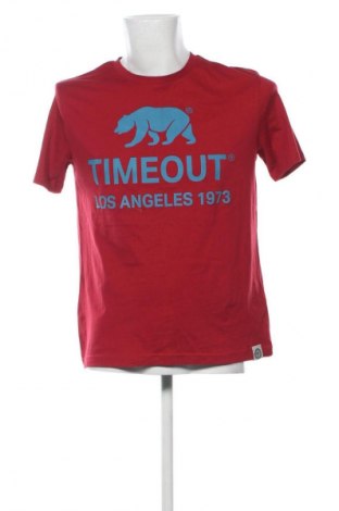 Ανδρικό t-shirt Timeout, Μέγεθος L, Χρώμα Κόκκινο, Τιμή 13,40 €
