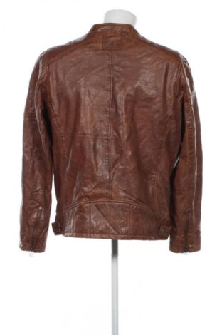 Ανδρικό δερμάτινο μπουφάν Camp David, Μέγεθος XL, Χρώμα Καφέ, Τιμή 117,99 €