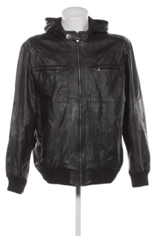 Ανδρικό δερμάτινο μπουφάν Peckott, Μέγεθος XXL, Χρώμα Μαύρο, Τιμή 55,00 €