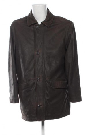 Ανδρικό δερμάτινο μπουφάν Trapper, Μέγεθος L, Χρώμα Καφέ, Τιμή 64,99 €