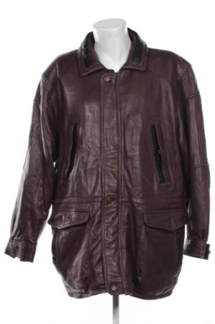 Ανδρικό δερμάτινο μπουφάν Unbranded, Μέγεθος 3XL, Χρώμα Βιολετί, Τιμή 64,99 €