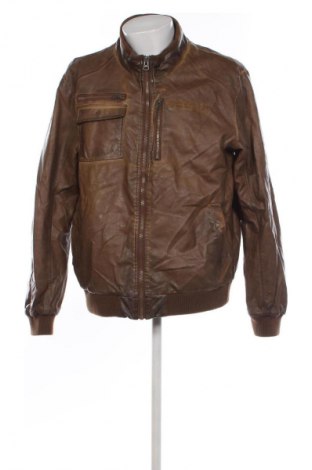 Męska skórzana kurtka Uncle Sam, Rozmiar XXL, Kolor Brązowy, Cena 285,99 zł