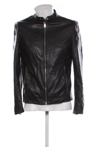 Ανδρικό δερμάτινο μπουφάν Zara, Μέγεθος M, Χρώμα Μαύρο, Τιμή 27,99 €