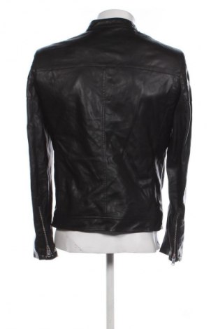 Ανδρικό δερμάτινο μπουφάν Zara, Μέγεθος M, Χρώμα Μαύρο, Τιμή 27,99 €