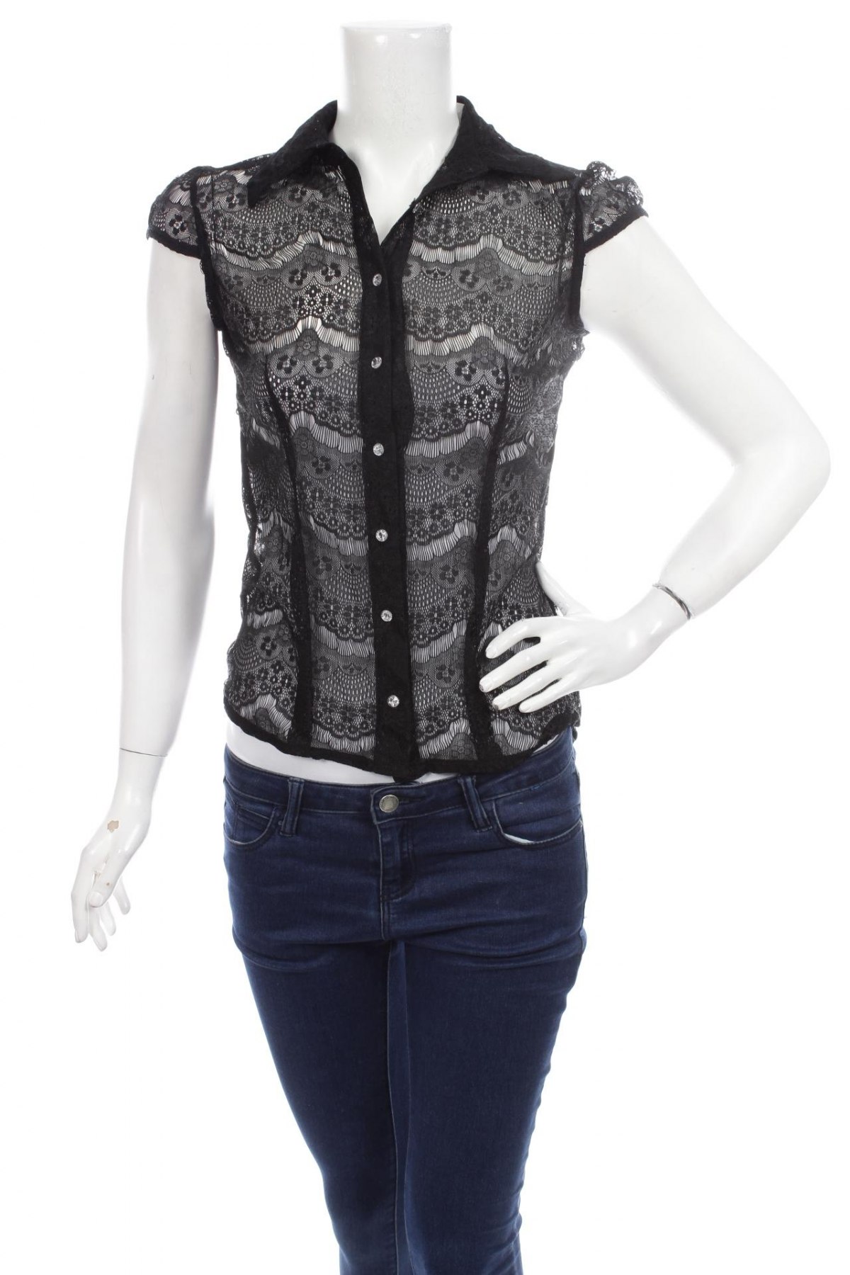 Γυναικείο πουκάμισο Terranova, Μέγεθος S, Χρώμα Μαύρο, Τιμή 12,37 €