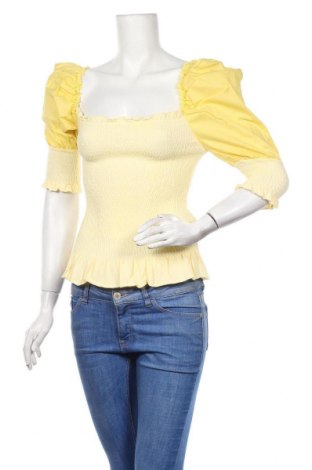 Bluzka damska Rinascimento, Rozmiar M, Kolor Żółty, 45% bawełna, 45%akryl, 10% elastyna, Cena 130,38 zł