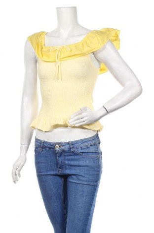 Дамска блуза Rinascimento, Размер M, Цвят Жълт, 45% памук, 45% акрил, 10% еластан, Цена 97,30 лв.