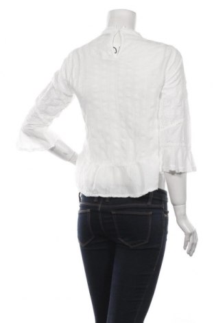 Дамска блуза Zara, Размер M, Цвят Бял, 93% памук, 7% полиамид, Цена 34,50 лв.
