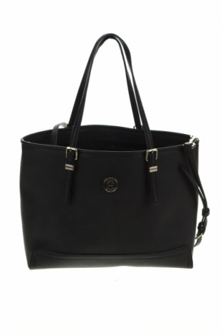 Дамска чанта Tommy Hilfiger, Цвят Черен, Еко кожа, Цена 153,45 лв.