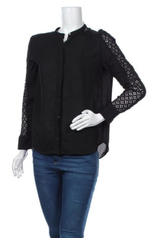 Γυναικείο πουκάμισο H&M, Μέγεθος M, Χρώμα Μαύρο, 78% βαμβάκι, 22% πολυαμίδη, Τιμή 4,93 €
