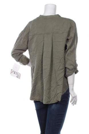 Дамска риза Zara, Размер L, Цвят Зелен, Лиосел, Цена 31,50 лв.