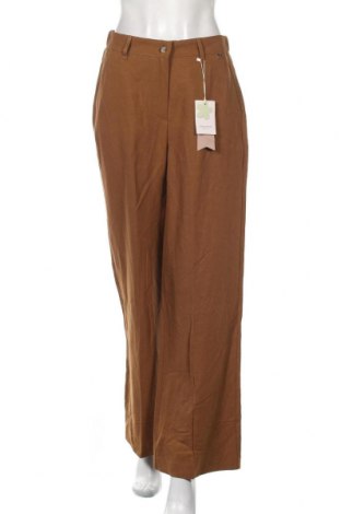 Дамски панталон Rinascimento, Размер M, Цвят Кафяв, 65% вискоза, 35% лен, Цена 62,65 лв.