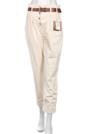 Дамски панталон Rinascimento, Размер S, Цвят Бежов, 97% памук, 3% еластан, Цена 112,77 лв.