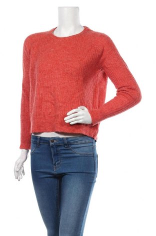 Дамски пуловер Noisy May, Размер XS, Цвят Оранжев, 41% акрил, 25% вълна, 24% полиестер, 5% еластан, 5% мохер, Цена 33,60 лв.