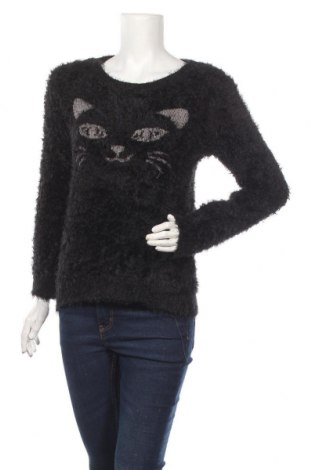 Дамски пуловер Yessica, Размер S, Цвят Черен, 81% полиамид, 16% акрил, 2% полиестер, 1% метални нишки, Цена 25,20 лв.