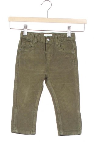 Детски джинси Mango, Размер 12-18m/ 80-86 см, Цвят Зелен, 98% памук, 2% еластан, Цена 6,60 лв.