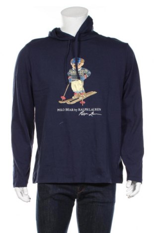 Męska bluzka Polo By Ralph Lauren, Rozmiar L, Kolor Niebieski, Bawełna, Cena 453,25 zł