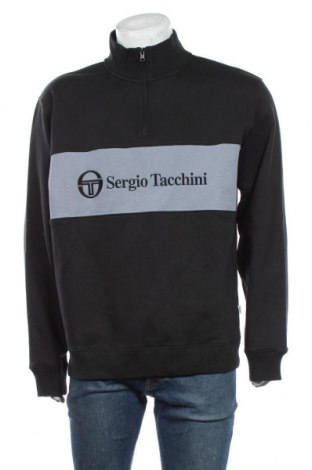 Мъжка блуза Sergio Tacchini, Размер XL, Цвят Черен, 80% памук, 20% полиестер, Цена 61,50 лв.